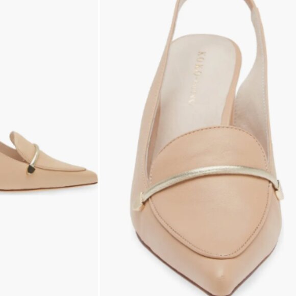 new KOKO + PALENKI Leather Parisa Heeled Loafers 257 7T4 - Picture 6 of 6